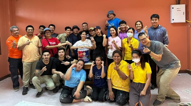 School Painting Activity at Ban Noen Saothong School